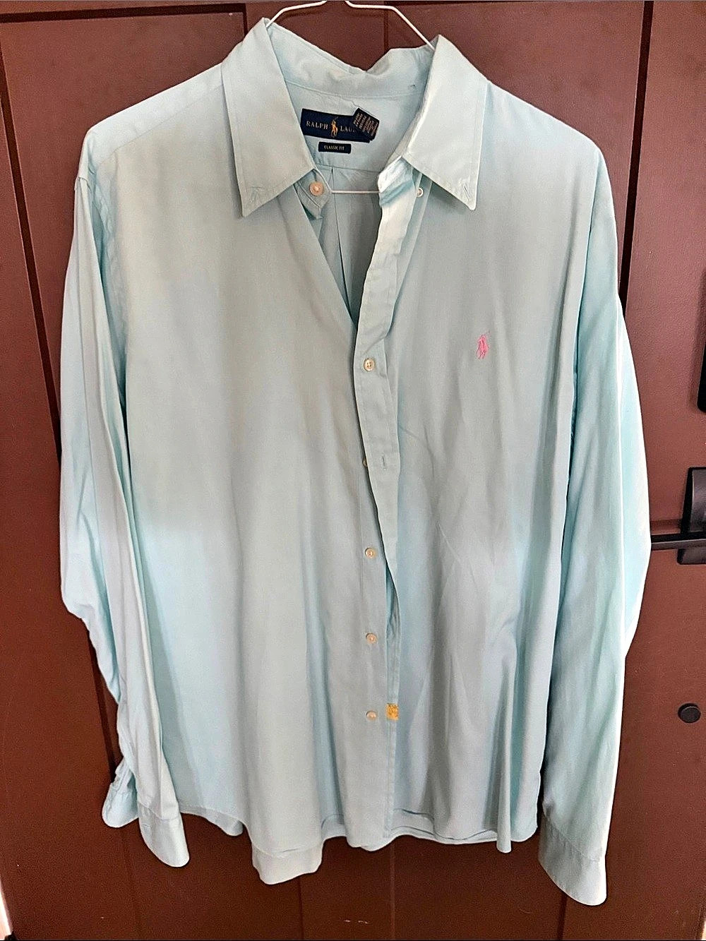 Ralph Lauren Classic Fit Long Sleeve Button Down Blue Size XL